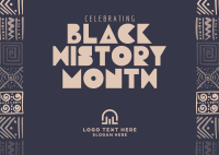 Black History Celebration Postcard