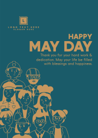 Happy May Day Workers Poster