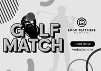 Golf Match Postcard