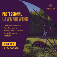 Lawnmowers for Hire Instagram Post Design