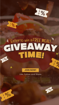 Food Voucher Giveaway Facebook Story