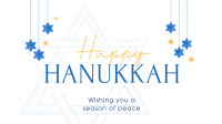 Simple Hanukkah Greeting Facebook Event Cover