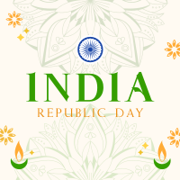 Decorative India Day Instagram Post Design