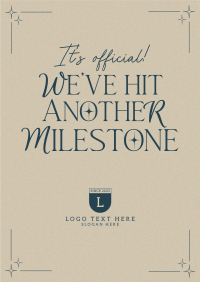 Minimalist Milestones Poster