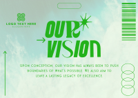 Grunge Our Vision Postcard Design