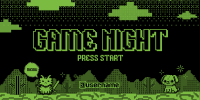 Retro 8-Bit Game Night Twitter Post Design