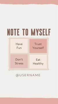 Note to Self List Instagram Reel