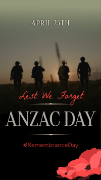 Silhouette Anzac Day Instagram Story