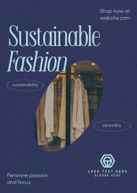 Clean Minimalist Sustainable Fashion Poster