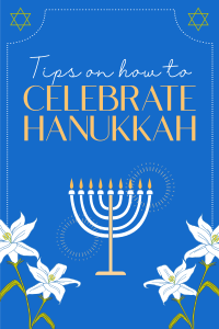 Hanukkah Lilies Pinterest Pin