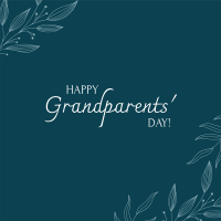 Happy Grandparents' Day Floral Instagram Post