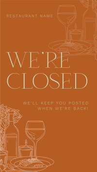 Luxurious Closed Restaurant Instagram Reel