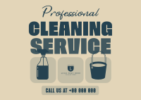 Cleaning Service Professional Postcard Design