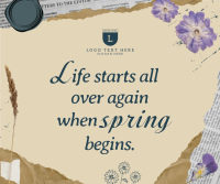 Scrapbook Spring Quote Facebook Post