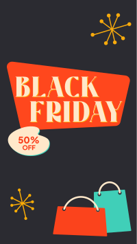 Retro Black Friday  Facebook Story