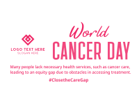 Cancer Day Ribbon Pin Postcard