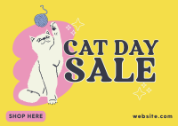 Meow Day Sale Postcard Design