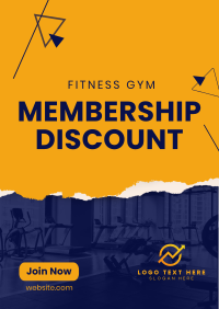 Fitness Membership Discount Poster