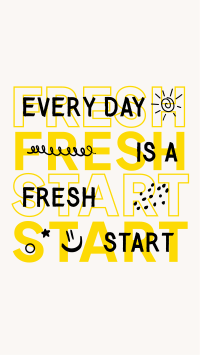 Fresh Start Quote Facebook Story