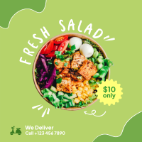 Fresh Salad Delivery Instagram Post