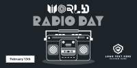 Radio Day Retro Twitter Post