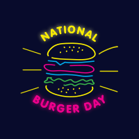 Neon Burger Instagram Post