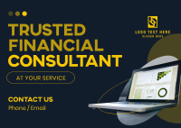 Financial Consultant Service Postcard Design