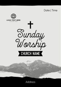 Church Sunday Worship Flyer