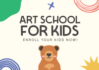 Art Class For Kids Postcard Design