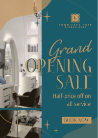 Salon Opening Discounts Poster
