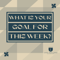 Monday Goal Engagement Instagram Post