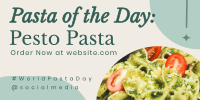 Minimalist Pasta Day Twitter Post