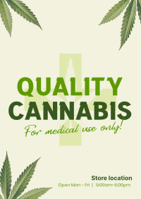 Quality Cannabis Plant Poster