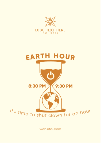 Earth Hour Glass Flyer