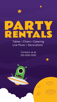 Party Rentals For Kids Facebook Story