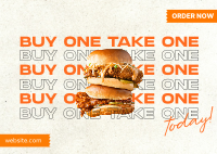 Burger Day Promo Postcard