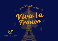 Celebrate Bastille Day Postcard