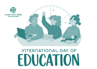 Students International Education Day Postcard