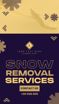 Snowy Snow Removal Instagram Story