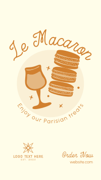 French Macaron Dessert Instagram Story