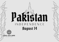 Pakistan Independence Postcard