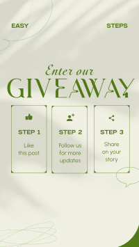 Elegant Giveaway Steps Facebook Story