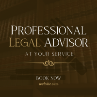 Legal Advisor At Your Service Instagram Post Design