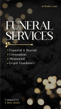 Elegant Funeral Facebook Story