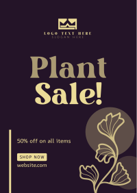 Artistic Plant Sale Poster