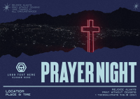 Modern Prayer Night Postcard