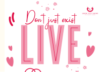 Live Your Life Postcard Design