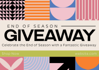 Geometric Conservative Season End Giveaway Postcard Image Preview