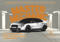 Nostalgia Car Mechanic Postcard Design