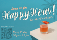 Classy Happy Hour Postcard